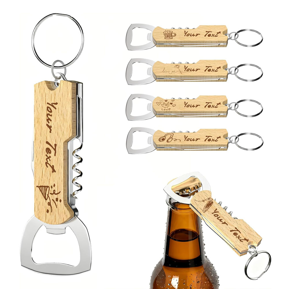 Wine Beer Opener - Chaveiro abridor de garrafas com logotipo