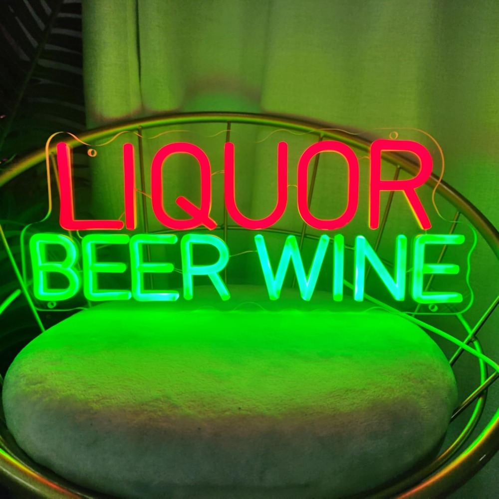 Wine In Beer Store - Letreiro de LED Neon para Bebidas,
