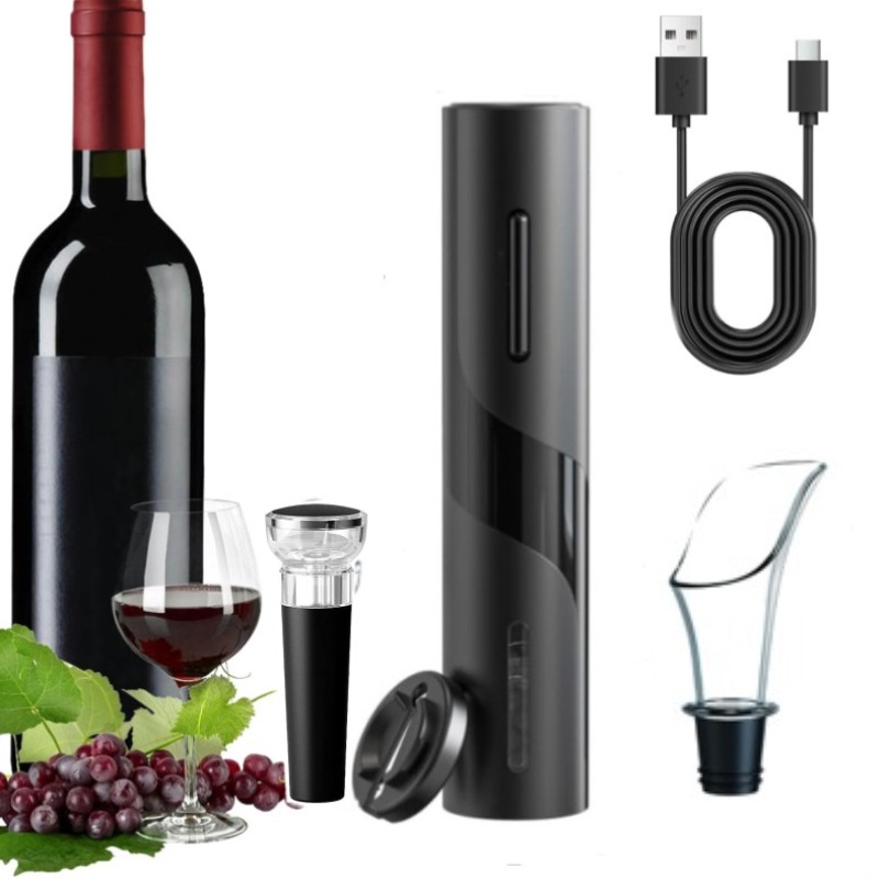 Wine Beer Opener - Recarregável multifuncional elétrico automático saca-rolhas abridor