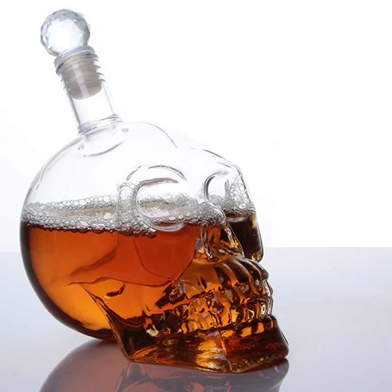 Wine Beer Spirits - Criativo Crystal Skull Head Decanter, Garrafa