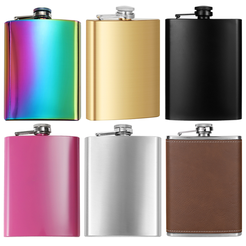 Wine Beer Spirits - 8oz 227ml metal aço inoxidável hip