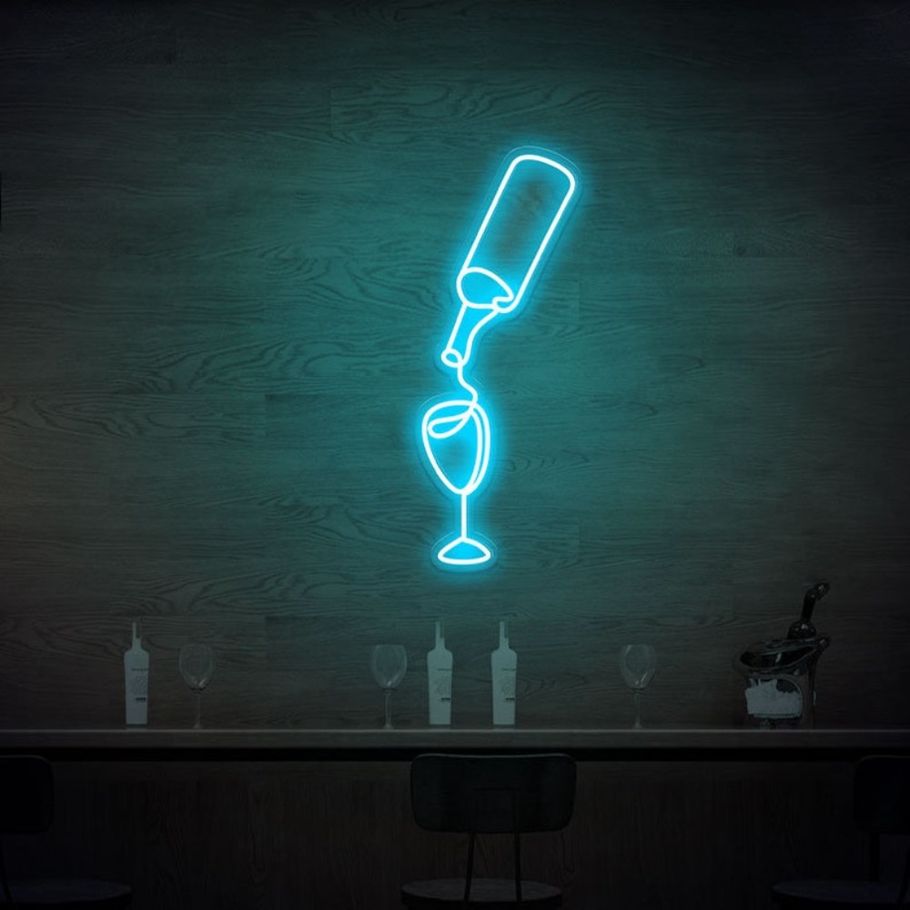 Vinho led luzes de sinal néon  - Wine In Beer Store avaliação e preço