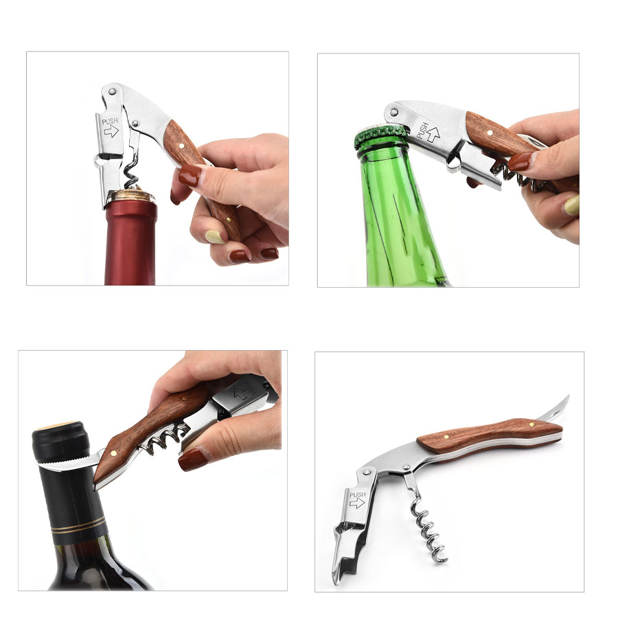 Abridor de vinho com cabo de m - Wine Beer Opener avaliação e preço