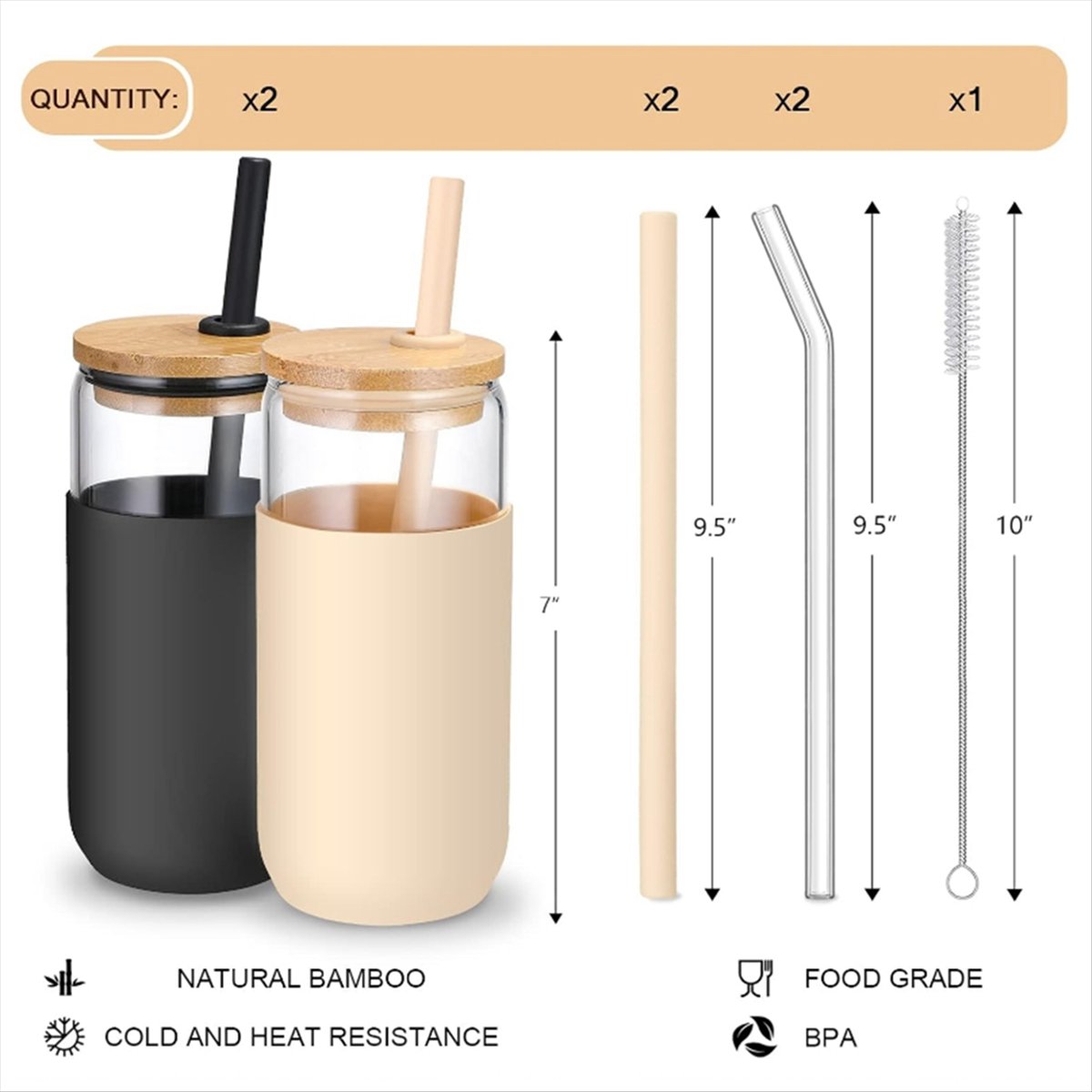 Copos de vidro de 20 onças, 2  - Beer & Wine Grab avaliação e preço