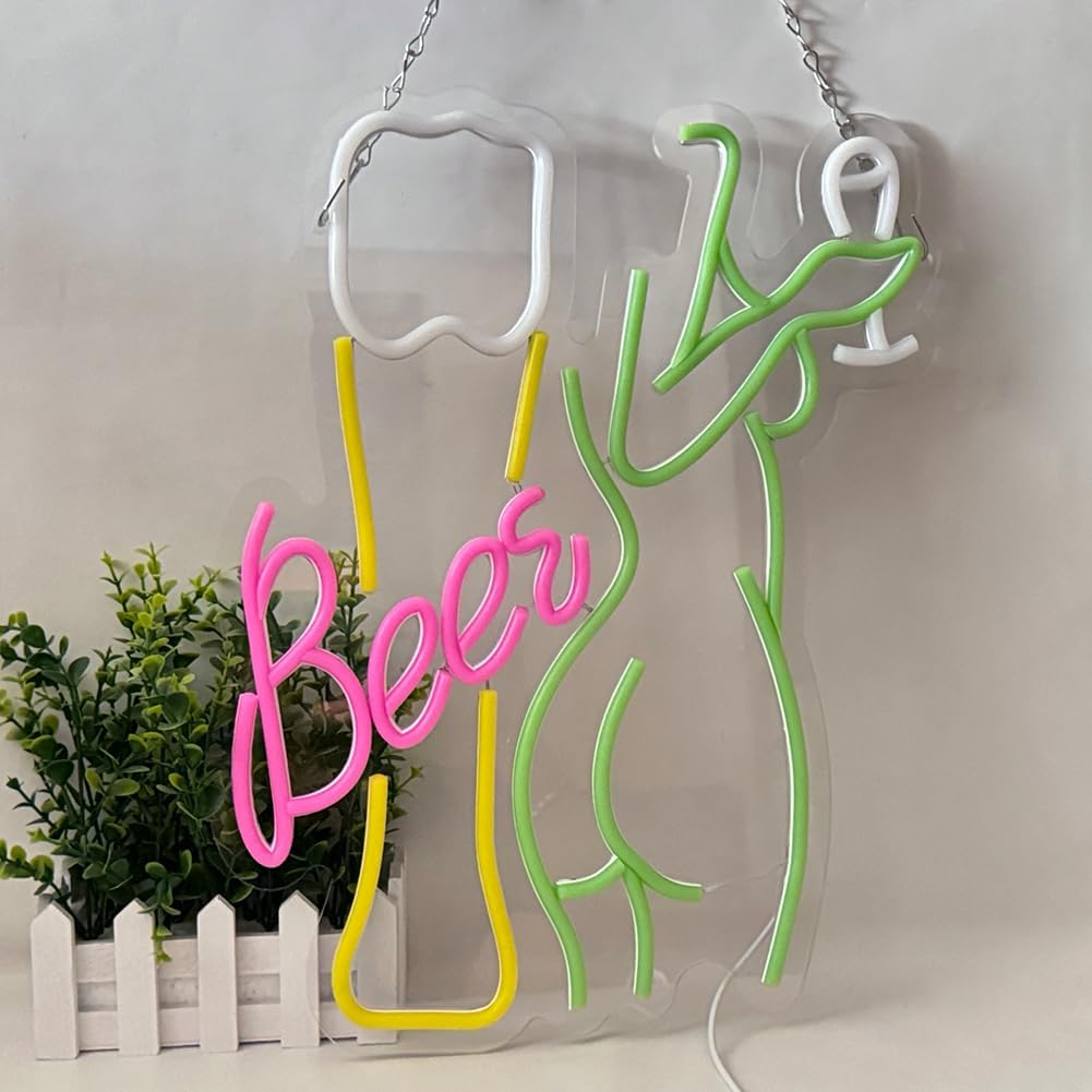 Letreiro Neon de Cerveja, Luz  - Wine In Beer Store avaliação e preço